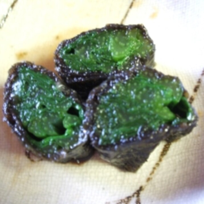 小松菜のおひたし海苔巻